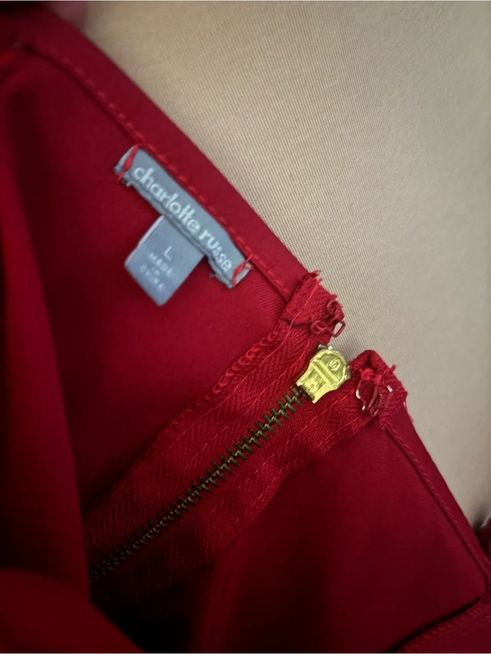 Charlotte Russe Red Strappy Satin Longline Bustier
